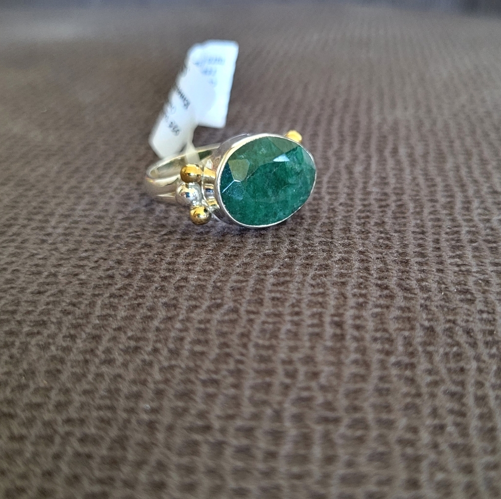 Shivam Faceted Emerald💚 Colored Beryl Statement Ring💍 - NWT - Picture 14 of 16